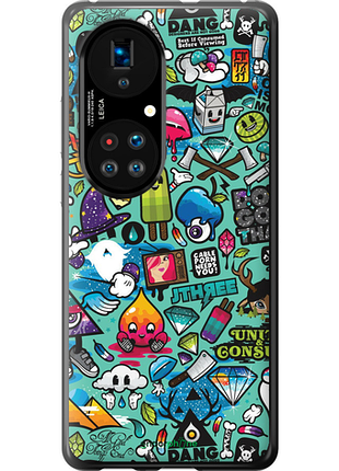 Чехол на huawei p50 стикер бомбинг 1 "693u-2292-8094", чехол для телефона