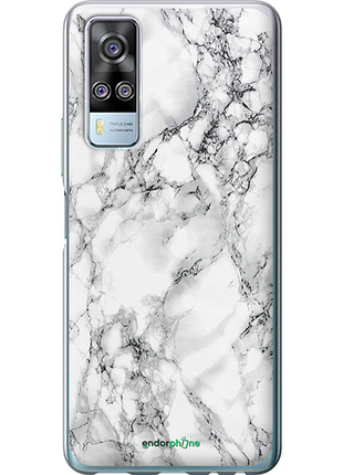 Чехол на vivo y51 2020 мрамор белый "4480u-2241-8094"