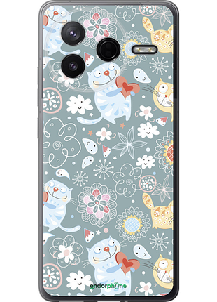 Чехол на xiaomi poco f7 pro котята v3 "1223u-4085-8094", чехол для телефона