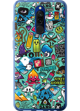 Чехол на xiaomi redmi 8 стикер бомбинг 1 "693u-1806-8094", чехол для телефона