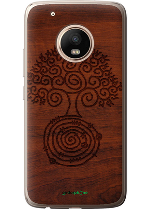 Чехол на motorola moto g5 plus узор дерева "4119u-1038-8094", чехол для телефона