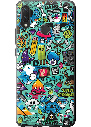 Чехол на huawei p smart plus стикер бомбинг 1 "693u-1555-8094", чехол для телефона