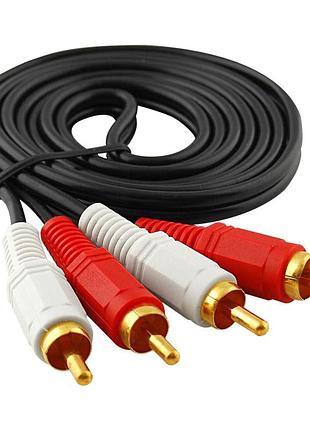 Аудіо кабель powerplant 2*rca - 2*rca, 1 м