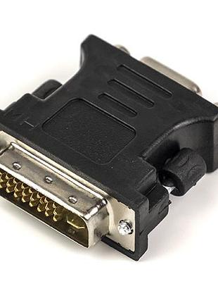 Переходник powerplant vga - dvi-i (24+5 pin), черный