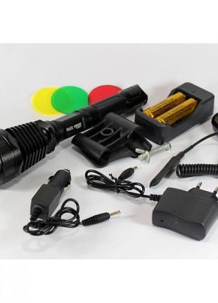 Тактический фонарь police bl-q2800 t6 150000w фонарик 1180 lumen