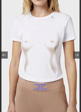 Футболка с принтом body morph elisabetta franchi
