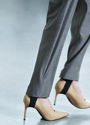 Кожаные туфли на каблуке zara 2