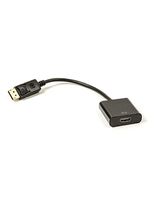 Кабель-переходник powerplant hdmi - displayport, 0.15м, черный