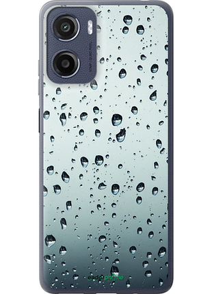 Чехол на motorola moto g05 стекло в каплях "848u-3949-8094"