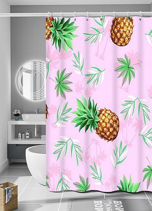 Шторка для ванны из полиэстера водонепроницаемая bathlux 180x180 см с кольцами, занавеска для ванной комнаты