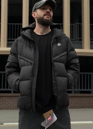 Чоловічий зимовий пуховик nike storm-fit windrunner primaloft чорний