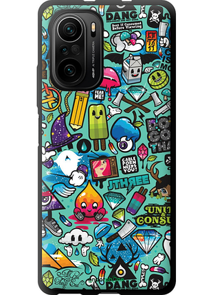 Чехол на xiaomi poco f3 стикер бомбинг 1 "693b-2280-8094", чехол для телефона