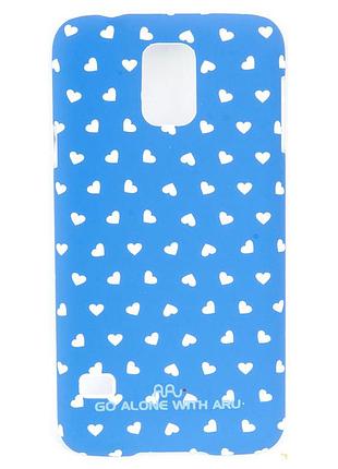 Чохол aru для samsung galaxy s5 hearts blue