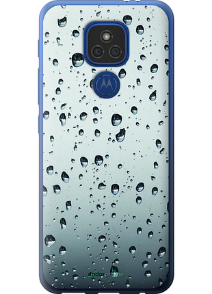 Чехол на motorola e7 plus стекло в каплях "848u-2107-8094", чехол для телефона