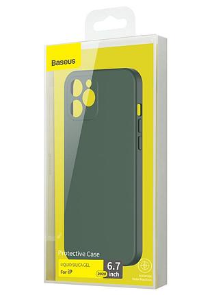 Чехол baseus для iphone 12 pro max зеленый (wiapiph67n-yt6a) 3