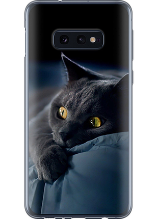 Чехол на samsung galaxy s10e дымчатый кот "825u-1646-851"