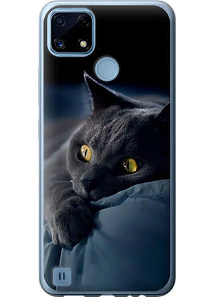 Чохол на realme c21 димчастий кіт "825u-2321-851"
