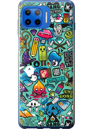 Чехол на motorola moto g plus стикер бомбинг 1 "693u-2202-8094", чехол для телефона