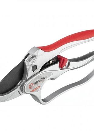 Секатор із храповим механізмом 180 мм intertool ft-1006