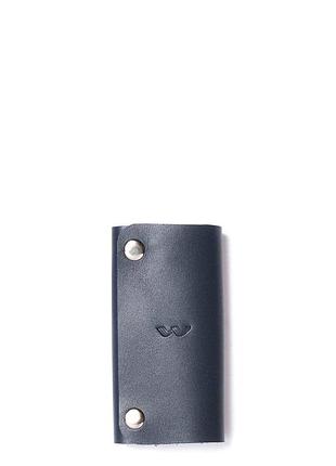 Кожаная ключница key keeper синяя