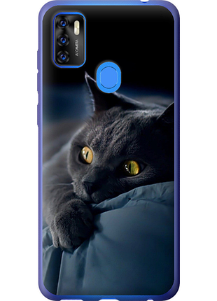 Чехол на zte blade a7s 2020 дымчатый кот "825u-2454-851"