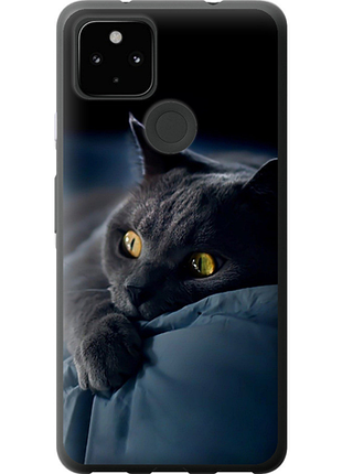 Чехол на google pixel 5a дымчатый кот "825u-2286-851"