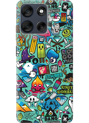 Чехол на motorola moto g56 стикер бомбинг 1 "693u-4124-8094"