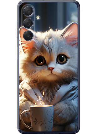 Чохол на samsung galaxy m54 білий кіт "5646u-3039-851"