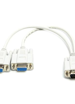 Видео разветвитель powerplant vga (m) - 2*vga (f), 0.2 м