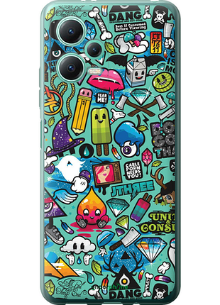 Чехол на xiaomi redmi note 12 5g стикер бомбинг 1 "693u-2934-8094", чехол для телефона