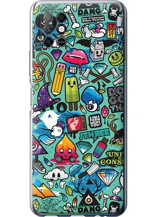 Чехол на infinix note 8 стикер бомбинг 1 "693u-2710-8094", чехол для телефона
