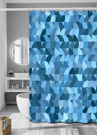 Шторка для ванны из полиэстера водонепроницаемая bathlux 180x180 см с кольцами, занавеска для ванной комнаты