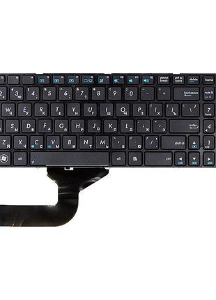 Клавiатура для ноутбука asus a52, k52, x54 (k52 version) чорний, чорний фрейм