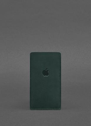 Шкіряний чохол для iphone 12 зелений crazy horse