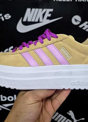 Женские замшевые кроссовки adidas vl court bold(сток-оригинал)размер 391⁄3-25см.