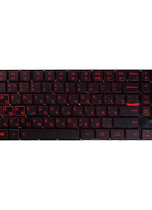 Клавiатура для ноутбука lenovo legion y520, r720 чорний, пiдсвiчування