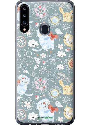 Чехол на samsung galaxy a20s a207f котята v3 "1223u-1775-8094", чехол для телефона