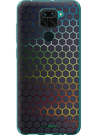Чехол на xiaomi redmi note 9 переливающиеся соты "498u-2017-8094"
