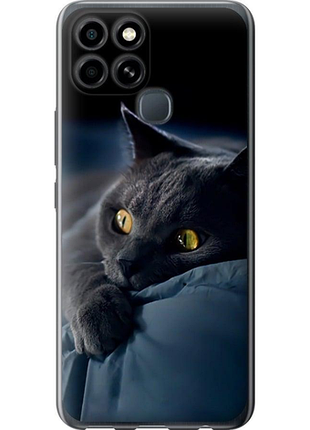 Чехол на infinix smart 6 дымчатый кот "825u-2758-851"