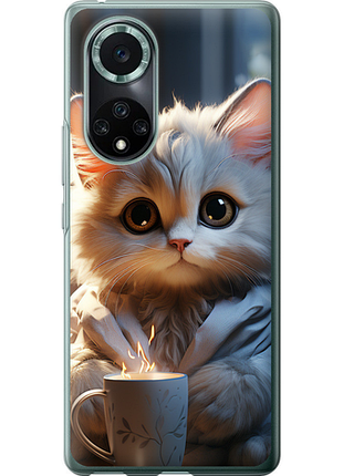 Чехол на huawei nova 9 pro белый кот "5646u-2503-851"