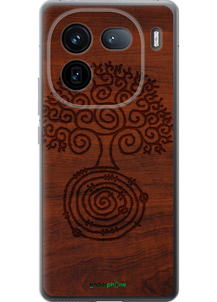 Чехол на vivo iqoo 12 узор дерева "4119u-3433-8094"