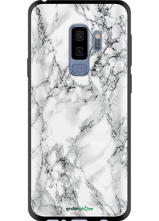 Чехол на samsung galaxy s9 plus мрамор белый "4480b-1365-8094", чехол для телефона