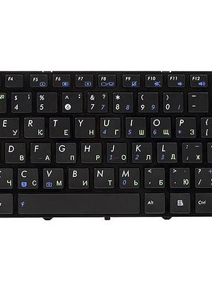 Клавиатура для ноутбука asus a42, k42, n82 чорный, чорный фрейм
