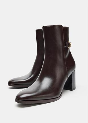 Ботинки на высоком каблуке zara