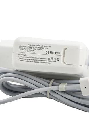 Блок живлення для ноутбуків powerplant apple 220v, 14.5v 45w 3.1a (magnet tip)