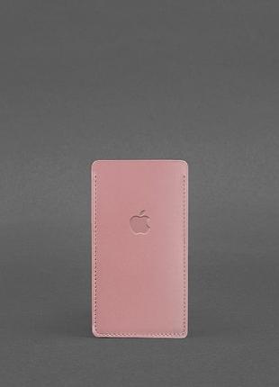 Шкіряний чохол для iphone 13 рожевий