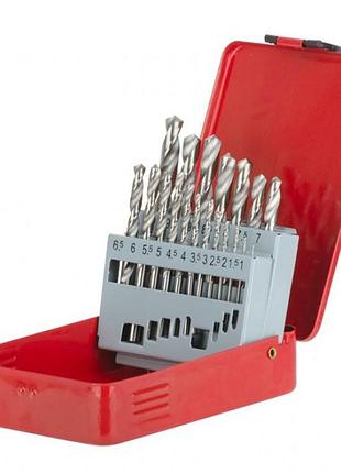 Набор сверл по металлу hss 19 шт (1.0-10.0) intertool sd-0119