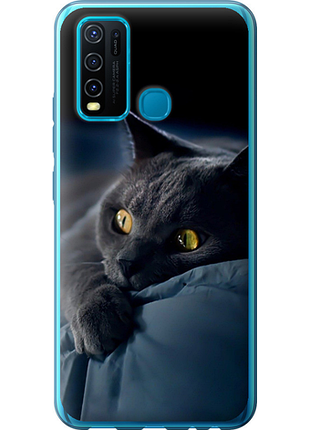 Чохол на vivo y30 димчастий кіт "825u-2154-851"