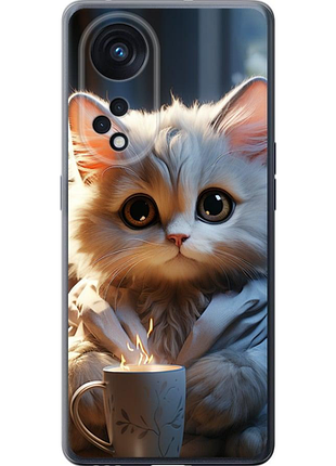 Чохол на oppo oppo reno 8t 5g білий кіт "5646u-3122-851"
