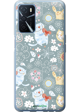 Чехол на oppo a16 котята v3 "1223u-2469-8094", чехол для телефона